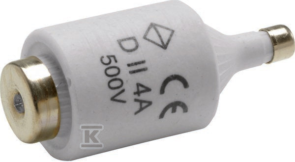 Wkładka bezpiecznikowa DII/E27, wykonanie szybkie F (Bi-Wts) 4A 500VAC