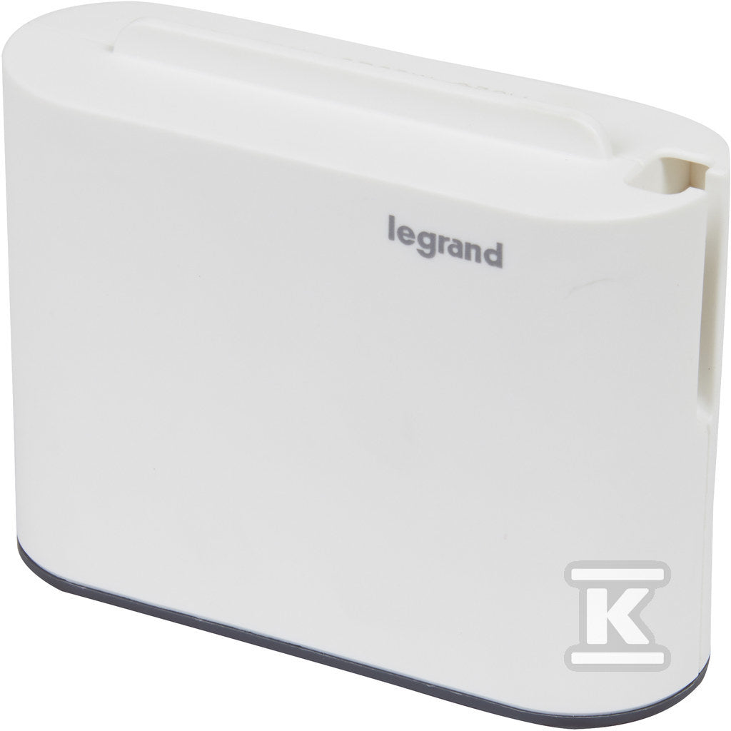 Rozgałęźnik 2x2P, USB A+C - biały/grafitowy, HELMO
