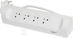 Przedłużacz narożny 4x2P+Z, z przewodem 1.0 metra 3x1.5 mm2 - biały, HELMO