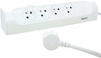 Przedłużacz narożny 4x2P+Z, z przewodem 1.0 metra 3x1.5 mm2 - biały, HELMO