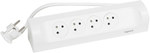 Przedłużacz narożny 3x2P+Z, USB A+C, bez przewodu (wielogniazdowy blok przenośny) - biały/aluminium, HELMO