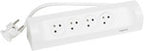 Przedłużacz narożny 3x2P+Z, USB A+C, bez przewodu (wielogniazdowy blok przenośny) - biały/aluminium, HELMO