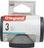 Rozgałęźnik 3x2P+Z - aluminium/grafitowy, HELMO
