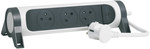 Przedłużacz STANDARD 3x2P+Z, z przewodem 1.5 metra 3x1.0 mm2 - czarny/grafitowy, HELMO