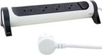 Przedłużacz PREMIUM, obrotowy, 4x2P+Z, z przewodem 3.0 metra 3x1.5 mm2 - biały/grafitowy, HELMO