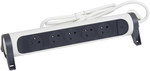 Przedłużacz PREMIUM, obrotowy, 6x2P+Z, z przewodem 3.0 metra 3x1.5 mm2 - biały/grafitowy, HELMO
