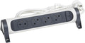 Przedłużacz PREMIUM, obrotowy, 4x2P+Z, z przewodem 3.0 metra 3x1.5 mm2 - biały/grafitowy, HELMO