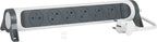 Przedłużacz PREMIUM, obrotowy, 6x2P+Z, z przewodem 3.0 metra 3x1.5 mm2 - biały/grafitowy, HELMO