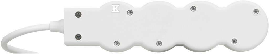 Przedłużacz STANDARD 4x2P+Z, z przewodem 1.5 metra 3x1.0 mm2 - biały/BŁĘKITNY, HELMO