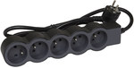 Przedłużacz STANDARD 3x2P+Z, z przewodem 1.5 metra 3x1.0 mm2 - czarny/grafitowy, HELMO