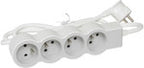 Przedłużacz STANDARD 6x2P+Z, z przewodem 3.0 metra 3x1.5 mm2 - biały/jasnoszary, HELMO