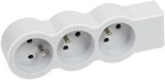 Przedłużacz narożny 4x2P+Z, z przewodem 1.0 metra 3x1.5 mm2 - biały, HELMO