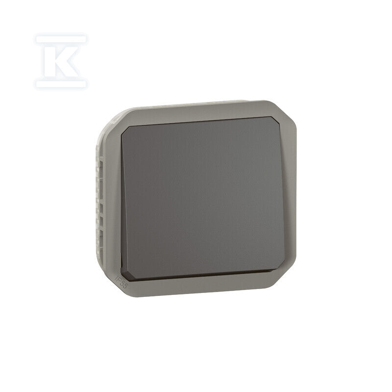 Przycisk jednobiegunowy, mechanizm 10A-250V~ - antracyt, NOWE PLEXO 55