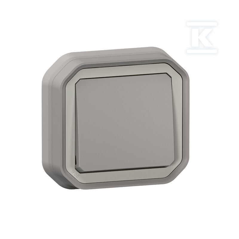 Łącznik schodowy, komplet podtynkowy 10AX - 250 V~ - szary, NOWE PLEXO 55
