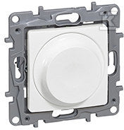 Ściemniacz obrotowy 300 W 2-przewodowy biały NILOE