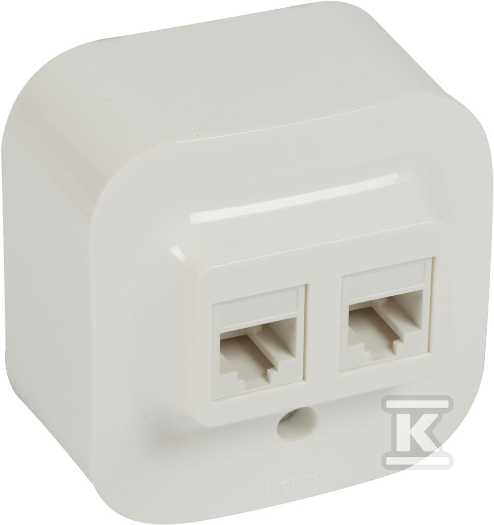 Gniazdo forix białe 2xRJ45 kat.5e UTP