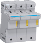 Podstawa bezpiecznikowa modułowa 3P do wkładki bezpiecznikowej cylindrycznej L58 22x58 mm 125A 690VAC