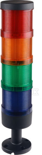 Kolumna Sygnalizacyjna 70Mm Kompletna Led Czerw,Żół,Ziel,Nieb 230Vac
