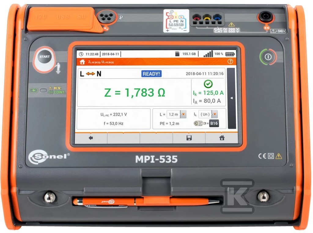 MPI-535 Wielofunkcyjny miernik parametrów instalacji elektrycznych