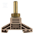 Złączka kołkowa, Przyłącze sworzniowe, Ciemnobeżowy, 120 mm2, 269 A, 1000 V, liczba przyłączeń: 1, liczba poziomów: 1, TS 35, V-0, Wemid, WF 10