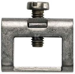 Widełki zaciskowe (szyba bus), Jarzmo, srebrny, 4 mm2, Szerokość: 5.3 mm, M 3, Stal, ZB 4