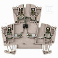 Blok zaciskowy, złącze śrubowe, Ciemnobeżowy, 2.5 mm2, 400 V, 400 V, liczba przyłączeń: 4, liczba poziomów: 2, TS 35, WDK 2.5 2D 2.A