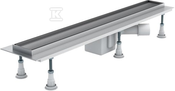 Odpływ liniowy STANDARD - SET z rusztem do zabudowy płytkami 60x8x9,5. ZESTAW