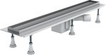 Odpływ liniowy STANDARD - SET z rusztem do zabudowy płytkami 80x8x9,5. ZESTAW