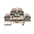 Blok zaciskowy, złącze sprężynowe, Ciemnobeżowy, 2.5 mm2, 500 V, 500 V, liczba przyłączeń: 4, liczba poziomów: 2, TS 35, ZDK 2.5/D/2