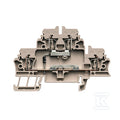 Blok zaciskowy, złącze sprężynowe, Ciemnobeżowy, 2.5 mm2, 500 V, 500 V, liczba przyłączeń: 4, liczba poziomów: 2, TS 35, ZDK 2.5/D/1