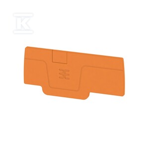 Płytka końcowa do złączek, pomarańczowy, Wysokość: 64.15 mm, Szerokość: 2.1 mm, V-0, Wemid, zatrzaskowe: Tak, AEP 3C 2.5 OR