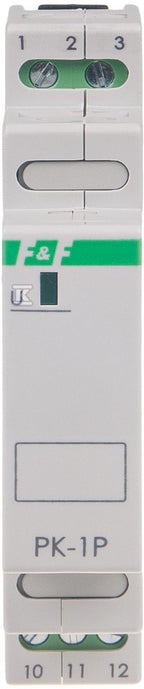 Przekaźnik elektromagnetyczny PK-1P 230V AC, styk: 1P I=16A, 1 moduł