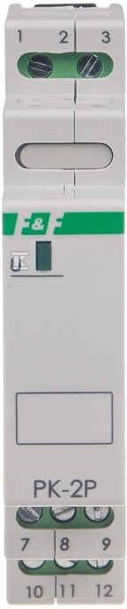 Przekaźnik elektromagnetyczny PK-2P 24V AC/DC, styk: 2P I=2x8A, 1 moduł