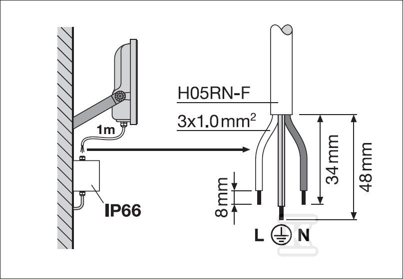 Naświetlacz Floodlight 10 P 8W 1K2LM 840 PS SY100 WT Uniwersalny naświetlacz o strumieniu świetlnym do 1200 lm