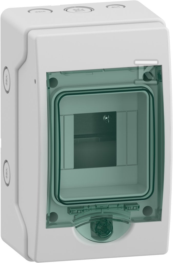 Obudowa natynkowa Mini Mureva (dawna Kaedra) IP65 mMRV-1-4-NT-T drzwi transparentne 1 rząd 4 moduły/rząd