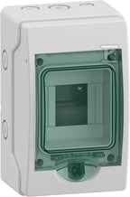 Obudowa natynkowa Mini Mureva (dawna Kaedra) IP65 mMRV-1-4-NT-T drzwi transparentne 1 rząd 4 moduły/rząd