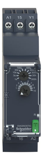 Przekaźnik czasowy z opóźnieniem zakres 0.05s300h, 24240V AC/DC, 1 styk C/O
