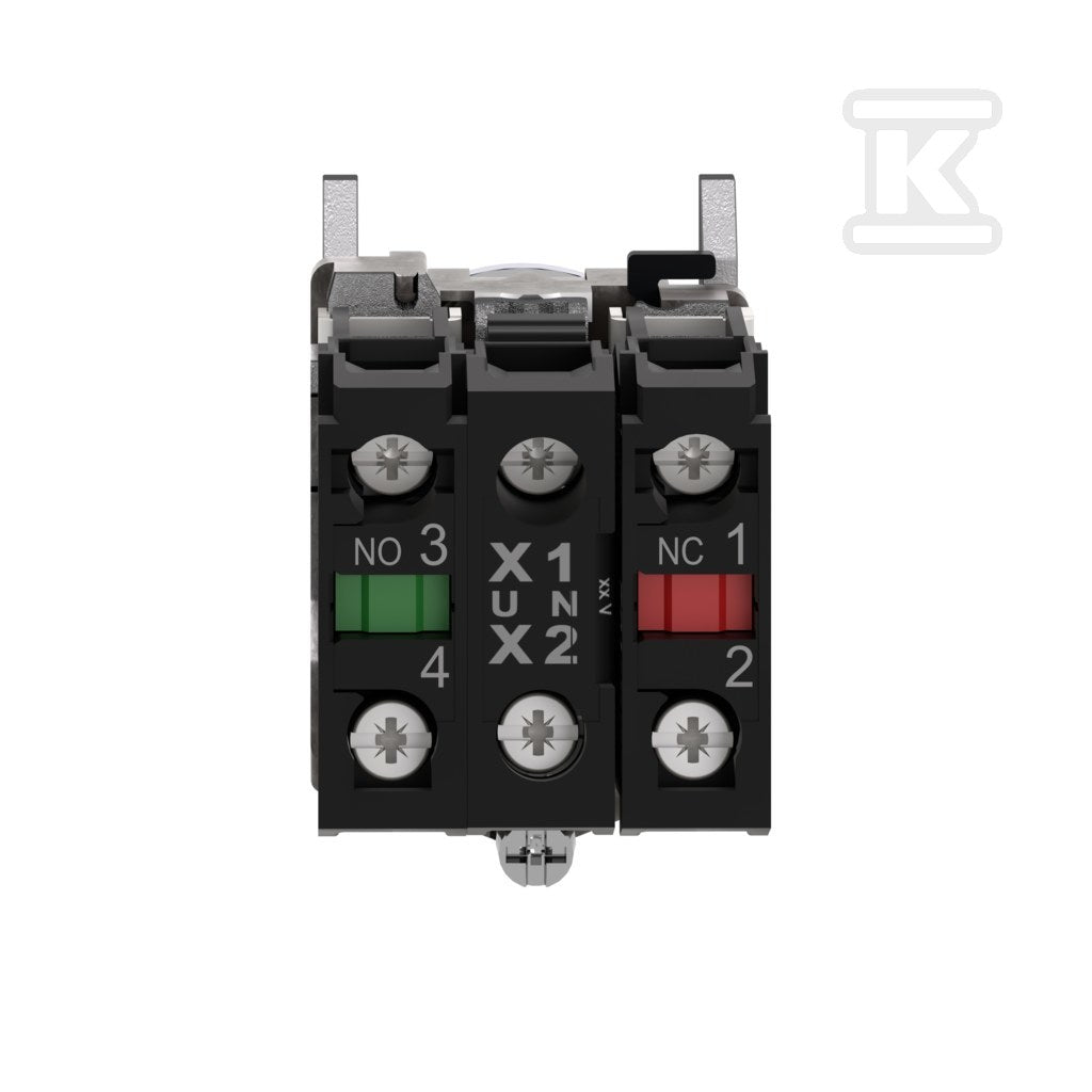 Przycisk kryty podświetany LED, NO+NZ, 24V, niebieski