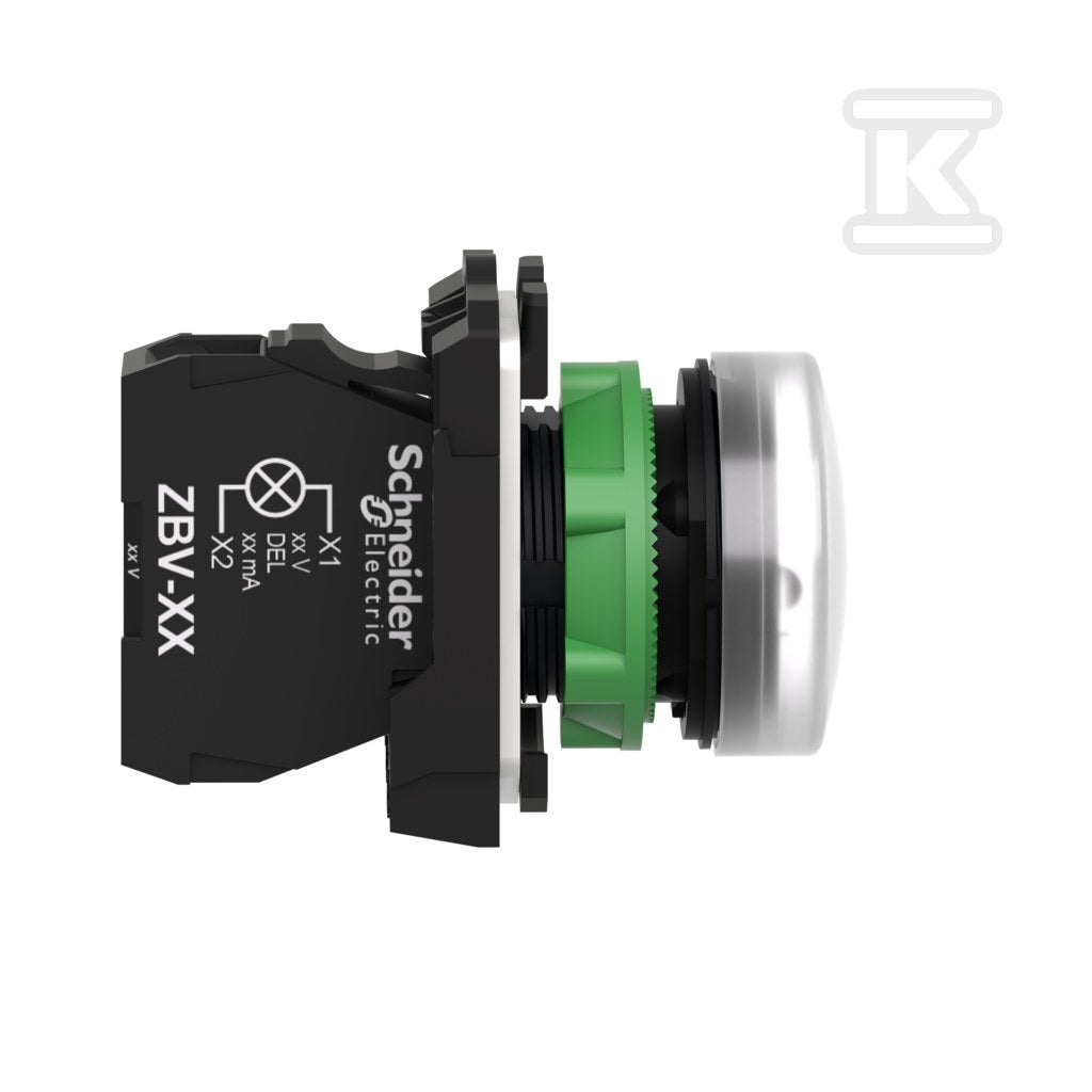 Lampka sygnalizacyjna biała LED 24V plastikowa typowa