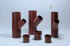 Trójnik naprawczy 45 st. DN/OD 275/160, kolor brązowy, długość 600mm, rura główna DN/ID 250