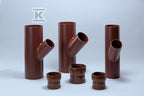Trójnik naprawczy 45 st. DN/OD 450/250, kolor brązowy, długość 800mm, rura główna DN/ID 400