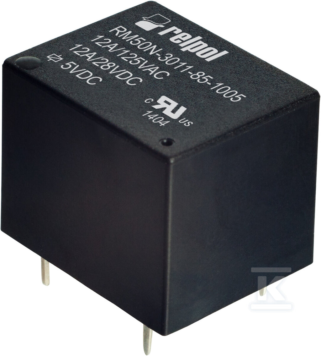 Przekaźnik miniaturowy RM50N-3021-85-1024 elektromagnetyczny do obwodu drukowanego (sugar cube relays), wysokość 15,3 mm