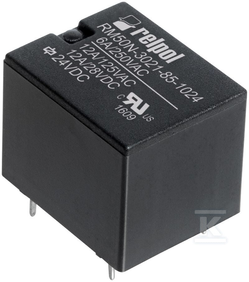 Przekaźnik miniaturowy RM50N-3021-85-1012 elektromagnetyczny do obwodu drukowanego (sugar cube relays), wysokość 15,3mm