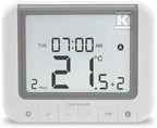 Regulator temperatury przewodowy SALUS RT520 bateryjny programowalny tygodniowy natynkowy biały