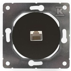 Gniazdo komputerowe RJ45, czarne, Soul