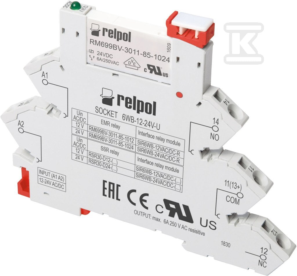 Przekaźnik interfejsowy SIR6WB-220-240VAC/DC-R