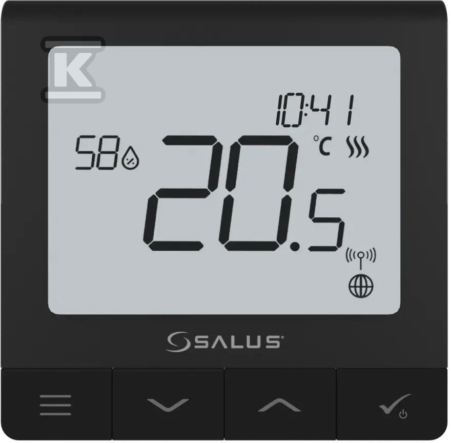 Regulator temperatury przewodowy SALUS SQ610B Quantum, 230V tygodniowy podtynkowy czarny, z OpenTherm