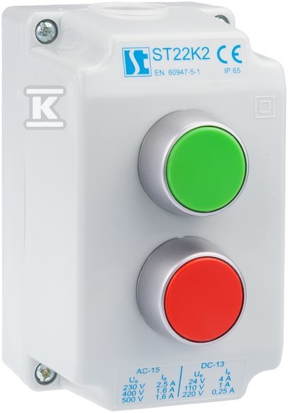 KASETA KOMPLETNA 2-OTWOROWA Z NAP. KZ,KC I 2 DŁAWNICAMI M20 ST22K2\01-2