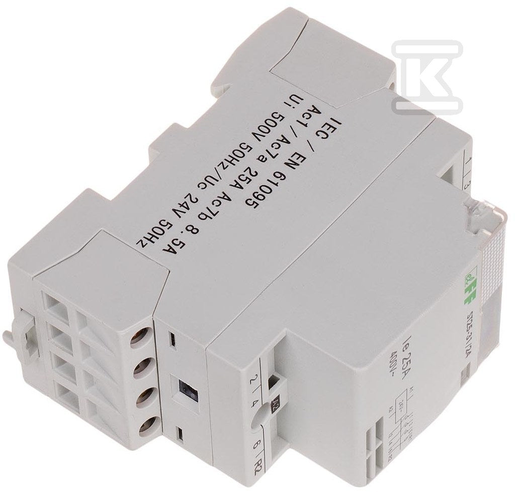 Stycznik modułowy ST25-31/24 stycznik modułowy styki 3NO+1NC I=25A nap. Cewki U=24V AC 2 moduły