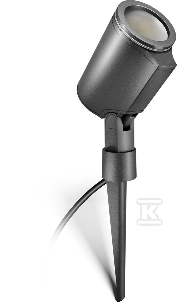 Oprawa ogrodowa LED reflektor ze szpikulcem, Steinel Spot Garden Nightautomatic z czujnikiem zmierzchu, GU10 7W 3000K 520lm, IP44, antracyt
